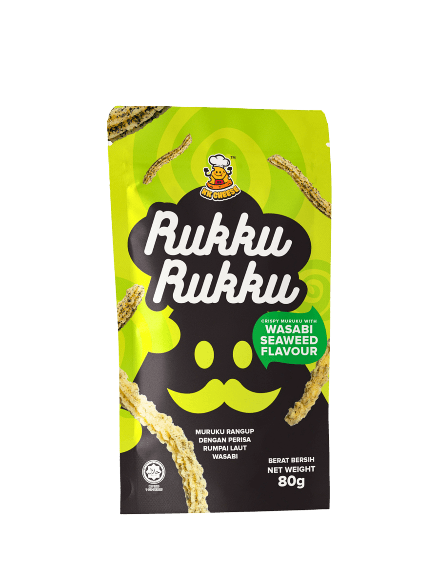 Rukku Rukku Wasabi Seaweed — 80g Pack